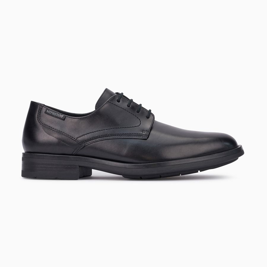 Mephisto SMITH Bőr Férfi Oxford Cipő - Fekete, HU-37951